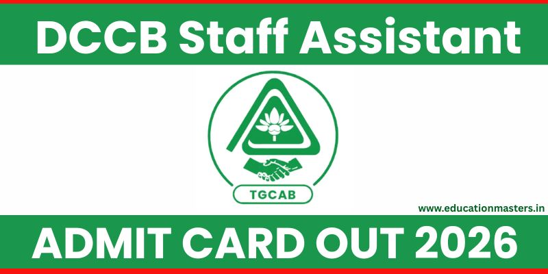 Telangana DCCB Staff Assistant Admit Card 2025 